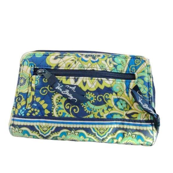 Vera Bradley Retired Rhythm & Blues Turn lock Quilted Wallet - Picture 2 of 15